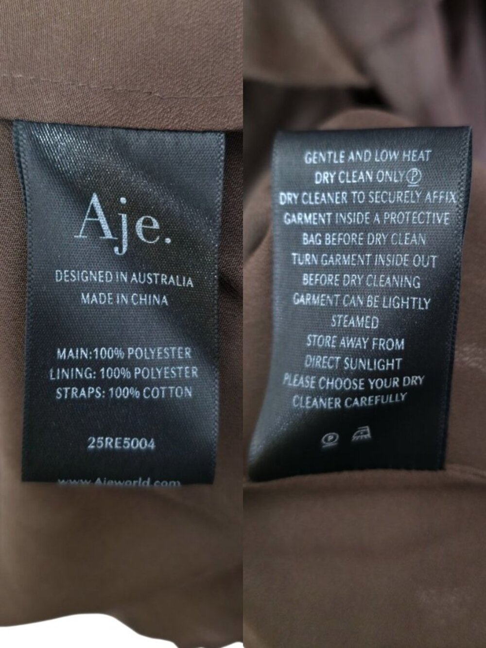 Aje Pandorea Dress Carob Brown Ruffle Rosette Layered Maxi NWT Size AU 10/US 6 - Picture 8 of 11